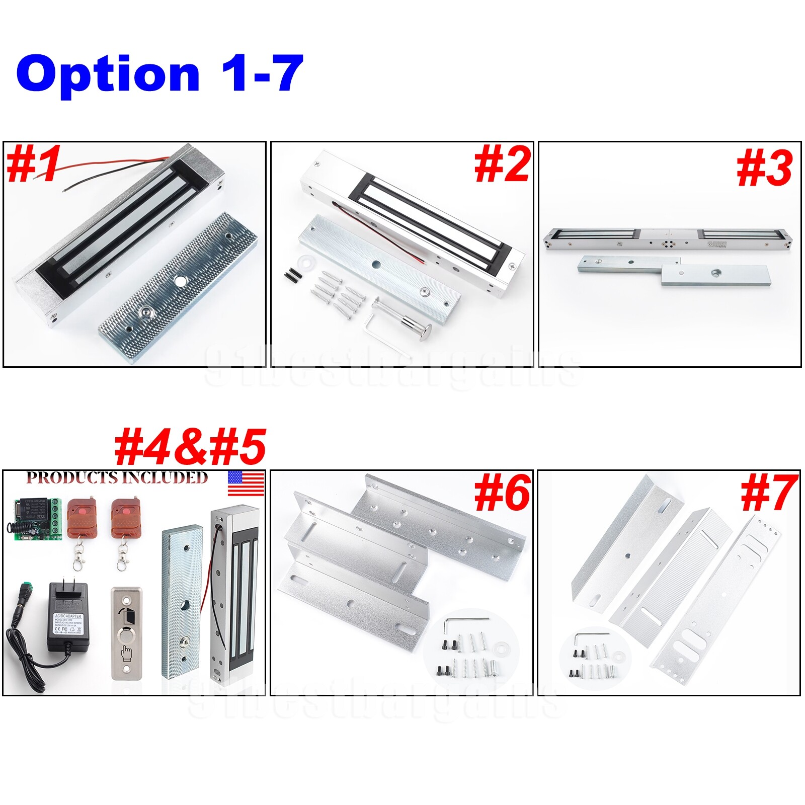 Access Control Electric Magnetic Door Lock 180/280KG Holding Force Single Double