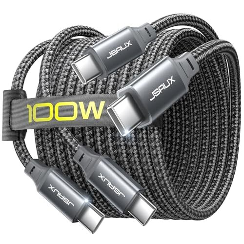 2 Cargador De Cable Nylon trenzado USB Tipo C Para Samsung Galaxy S8 S9 Note 8