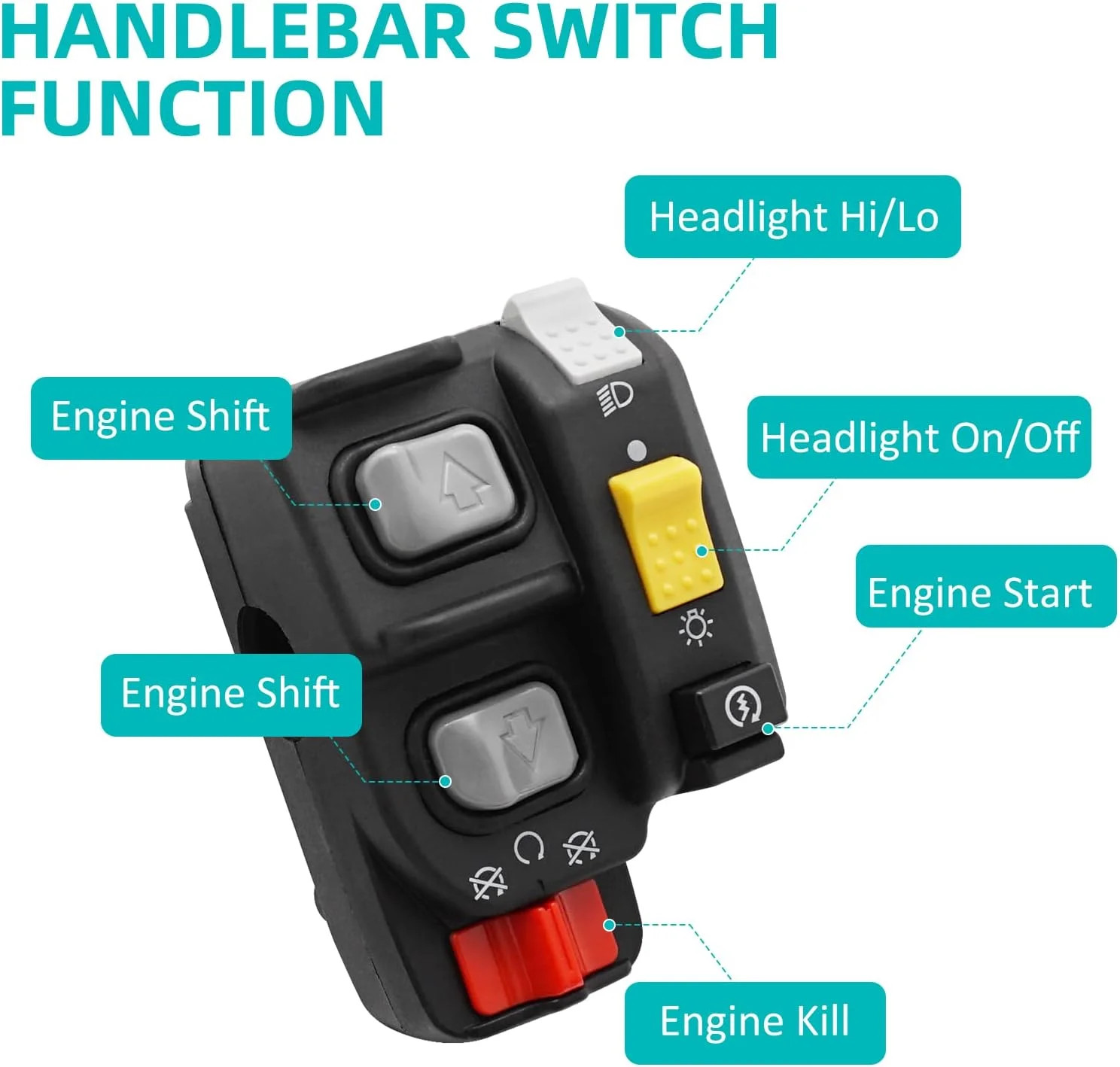 Compatible with Honda Rancher 350 ES 2000-2005 Switch Handlebar Control Electric