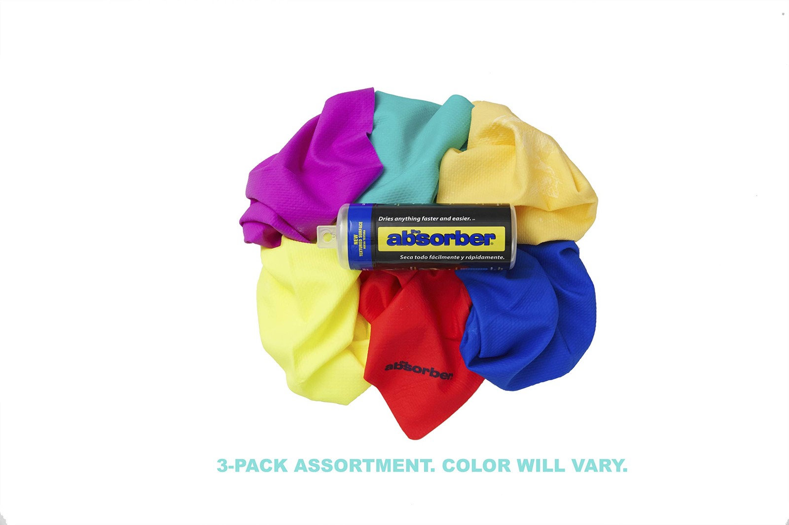 CleanTools the absorber® Small 13" x 17" Assorted 3-Pack, Color