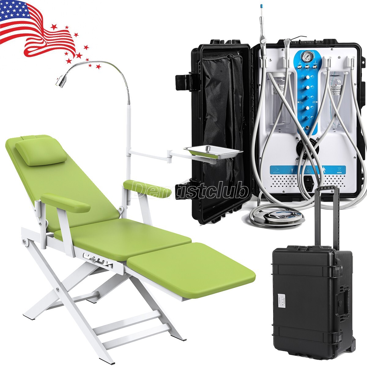 Portable Dental Delivery Unit with Air Compressor Suction System/ Silla Chair