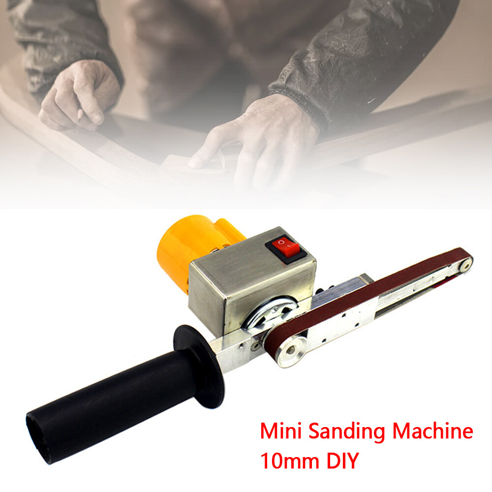 Electric Belt Sander Mini Grinder Small Machine Handheld +10 Sanding Belts
