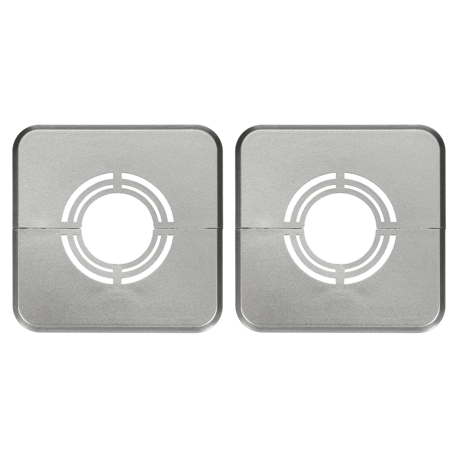 2pcs Wall Split Flange 0.79" Plastic Square Split Flange Pipe Cover, Gray