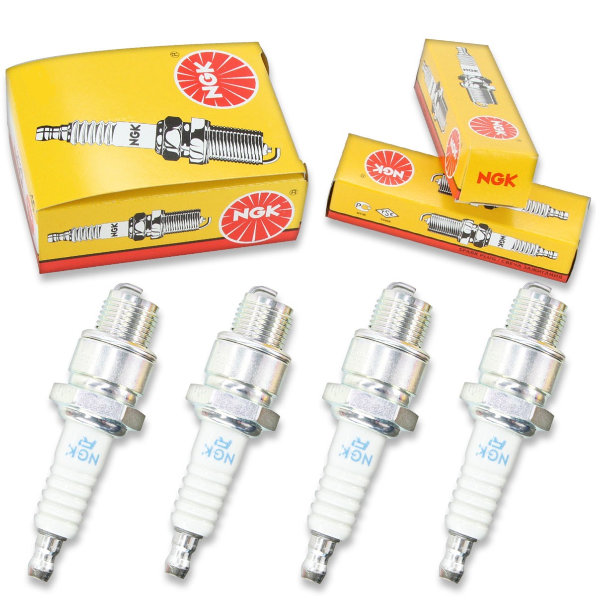 4pcs 82-98 Yamaha Bravo BR250T NGK Standard Spark Plugs 250 Kit Set Engine xd