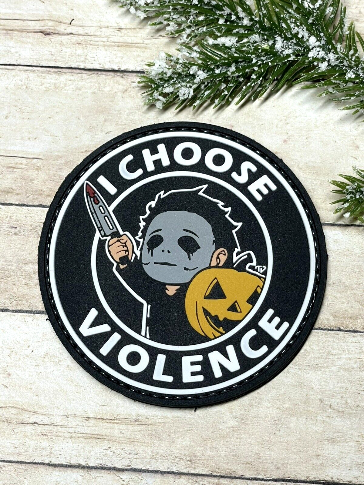 PVC Tactical Patch- Michael Myers Patch - I Choose Violence Halloween Patch