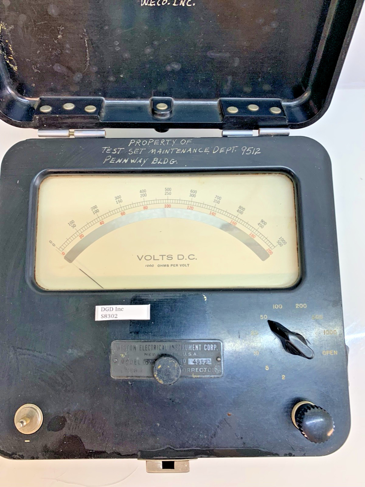 Weston D.C. Voltmeter Model 622 S8302