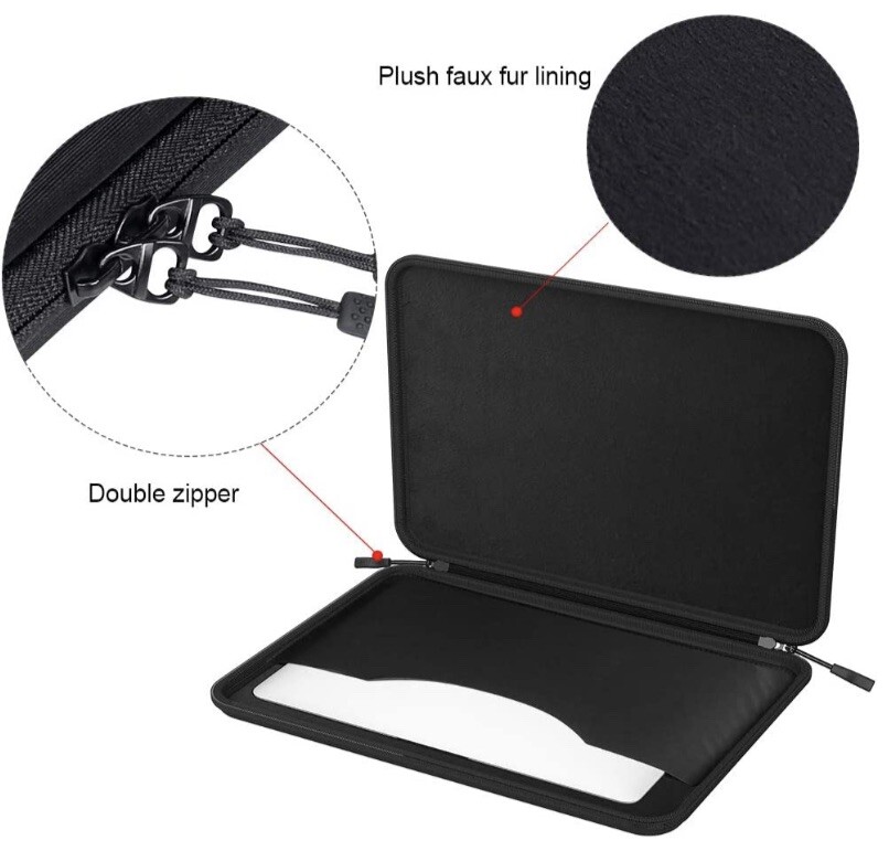 Black Patterned Smartree Hard Protective Laptop Sleeve Case for 13.3