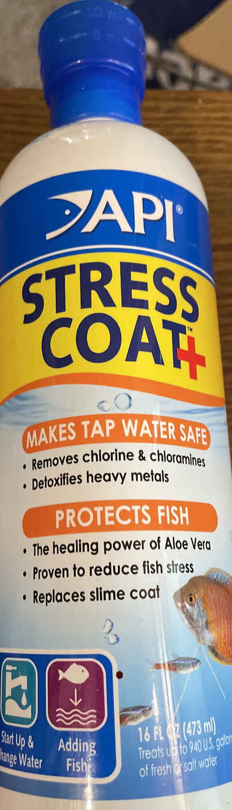 API STRESS COAT Aquarium Water Conditioner 16-Ounce Bottl