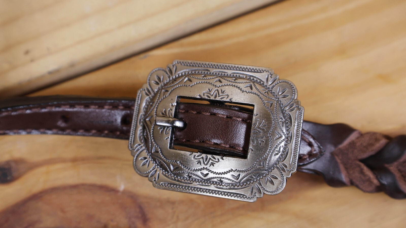 MOUSM Ring One Ear Headstall & Breast Collar Tack Set - Metallic Brown Leather