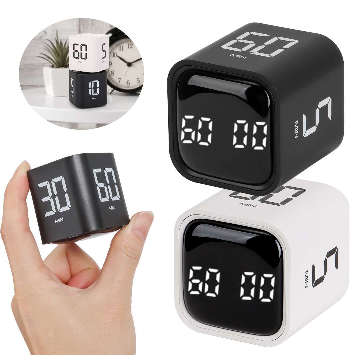 Cube Timer Gravity Sensor Setting Management Flip Timer Game Timer for Exercise