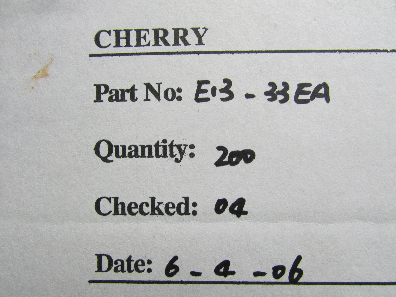 2 Cherry E13 15A Normally Open Snap Action Pushbutton Switch 125/250VAC E13-33EA