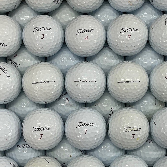 100 Titleist Pro V1x 2023 & Prior Bulk Used Golf Balls 3A Good Condition White