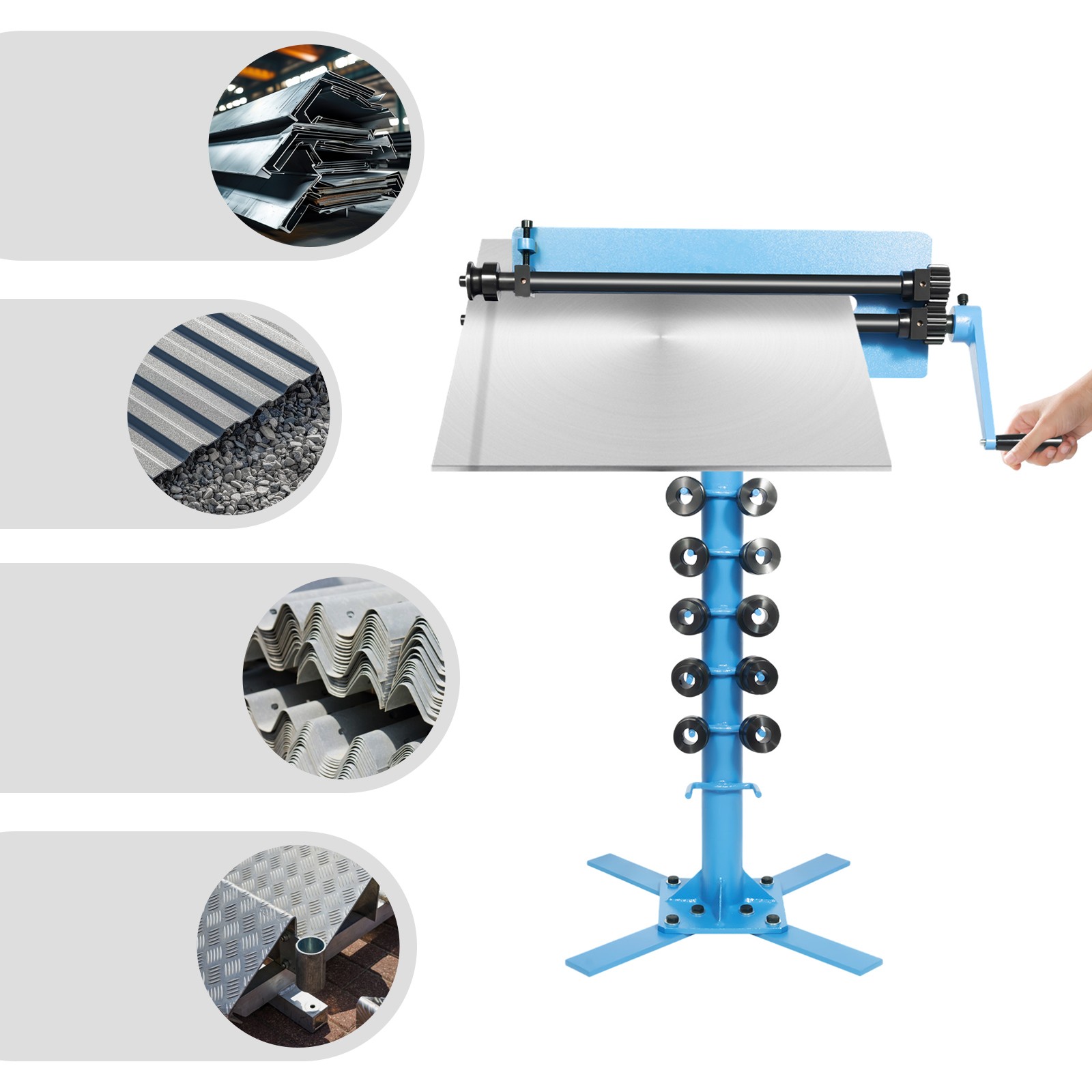 Manual Bead Roller 1.2mm Sheet Metal Bead Roller Bending Machine with 6 Dies Set
