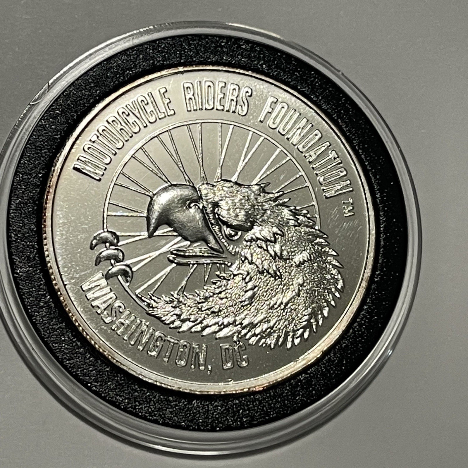 Motorcycle Riders Foundation Rare Collect Coin 1 Troy Oz .999 Fine Silver Round