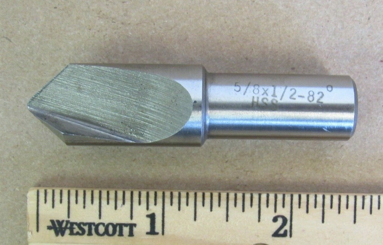 COUNTERSINK 5/8 X 1/2 82 DEGREE SINGLE FLUTE HSS