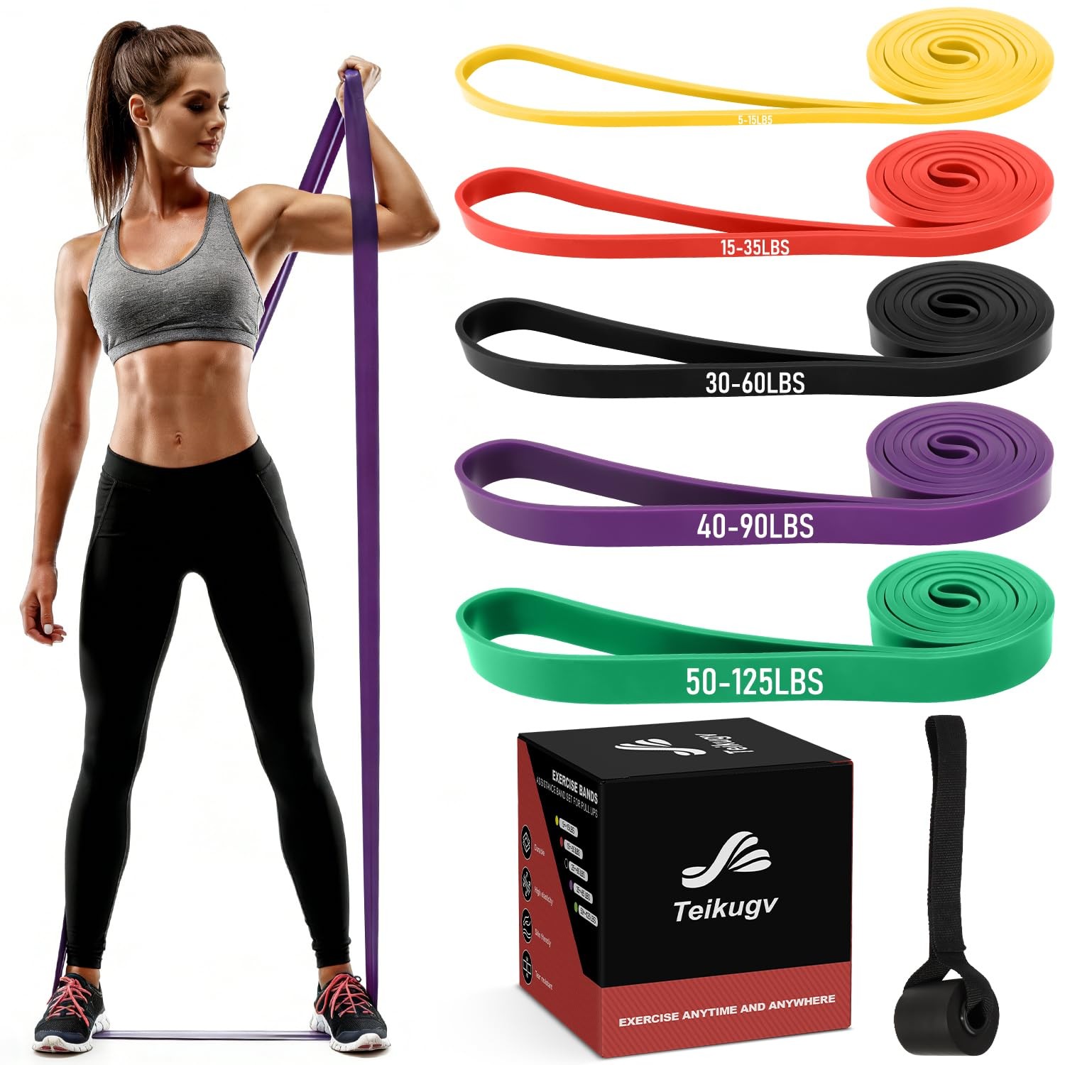 Resistance Bands for Working Out, Pull Up Assistance Bands Set, Exercise Work...
