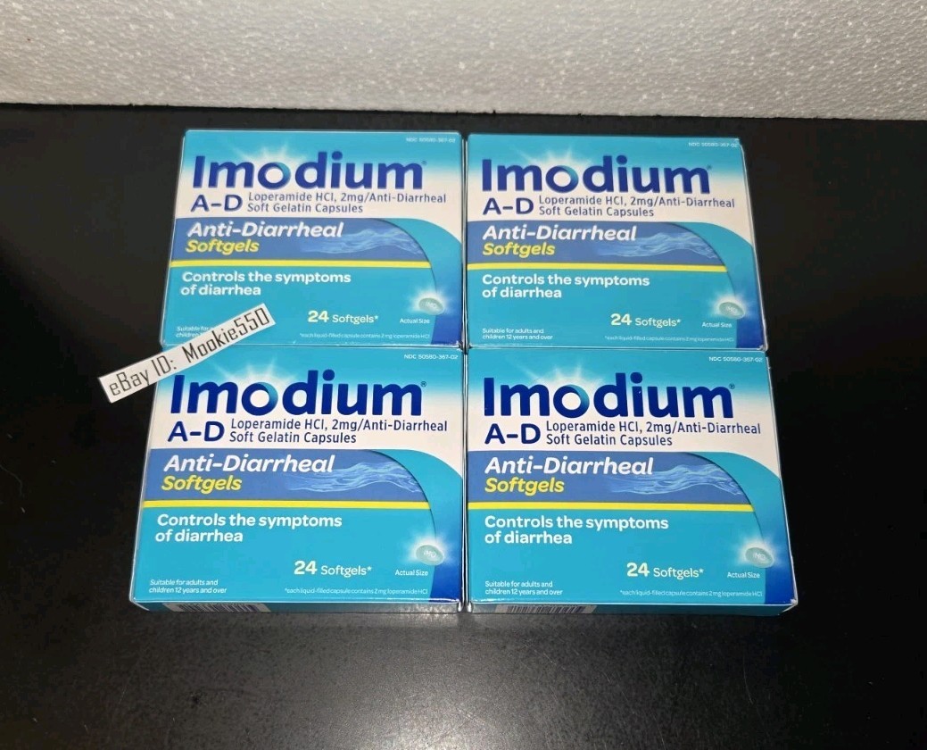 EXP 07/2028+! (96ct) 4 Pack 24ct IMODIUM A-D SOFTGELS Loperamide 2mg
