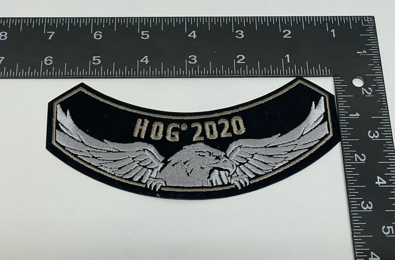 Harley Davidson HOG 2020 PATCH Set Rocker Pin & Patch Embroidered NICE!
