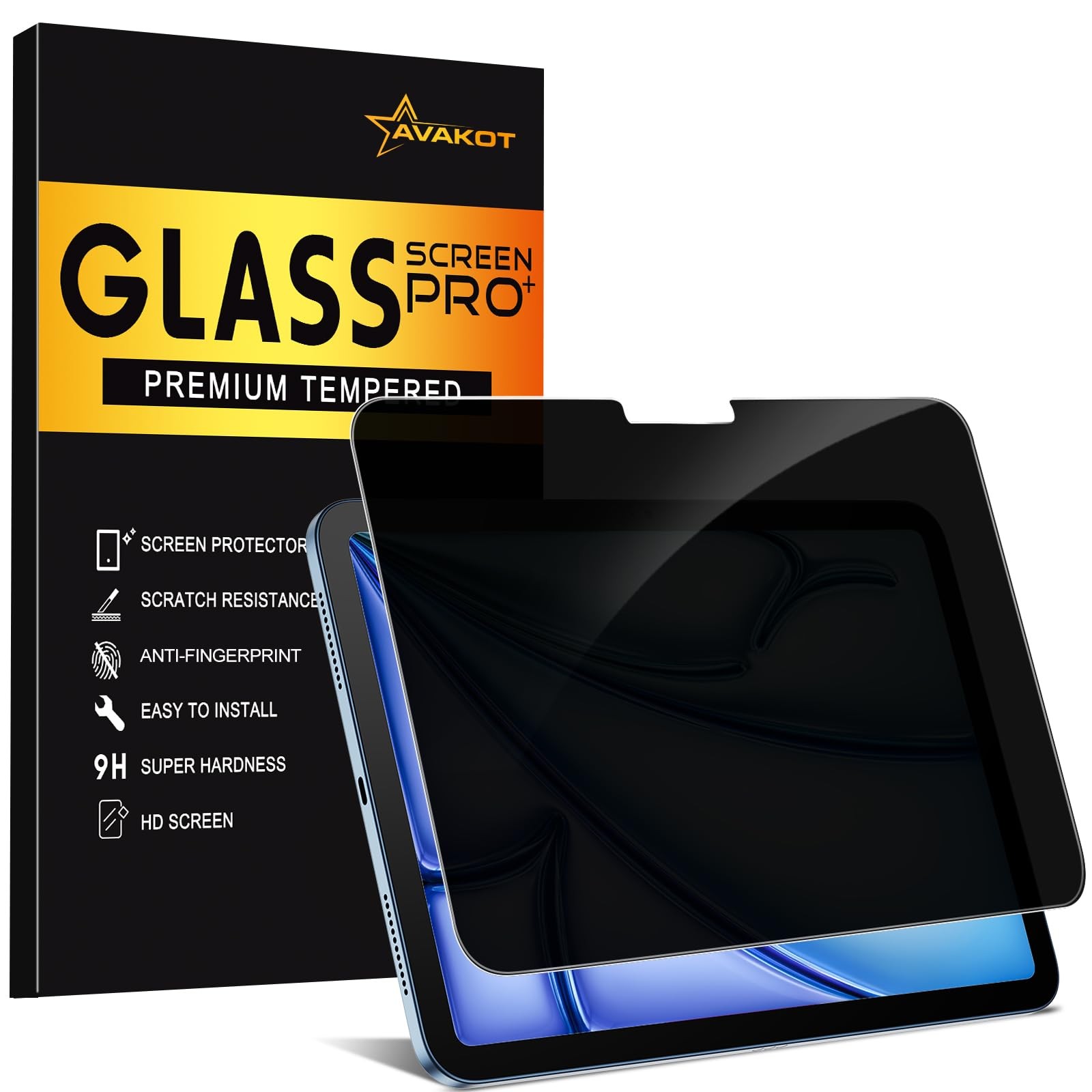 avakot Privacy Screen Protector for iPad 1 Pack Air 11 M3/M2, black