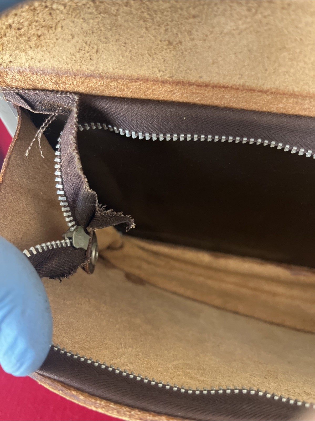 Vintage Nikon hard leather camera bag