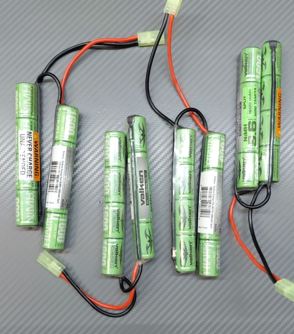 4 - Valken Energy 9.6V NiMH 1600mAH Nunchuck Airsoft Battery (48108) -FREE SHIP