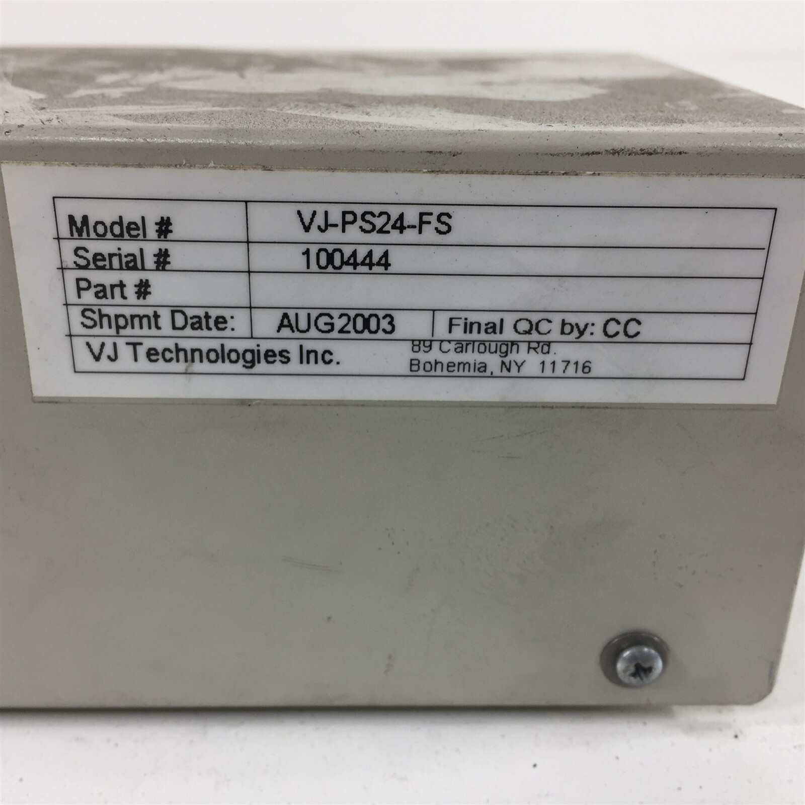VJ Technologies VJ-PS24-FS Image Intensifier Power Supply