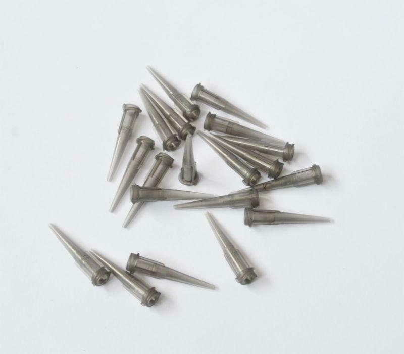 150pcs 16G Grey  TT Liquid Dispenser Needles Plastic tapered tips
