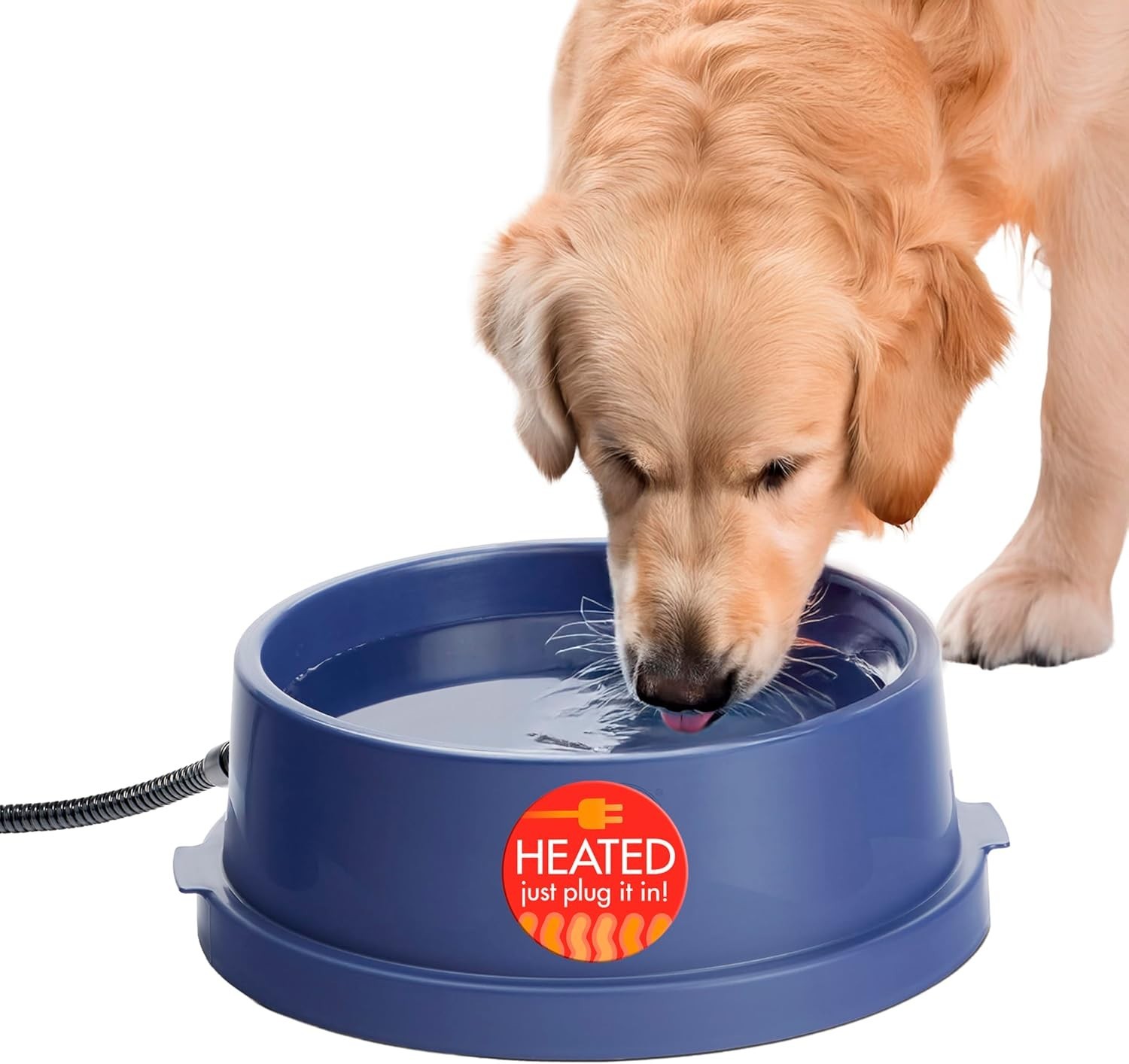 Anti-Freeze Heated Pet Bowl, 96 Ounces, Ideal for Cold Weather Conditions
