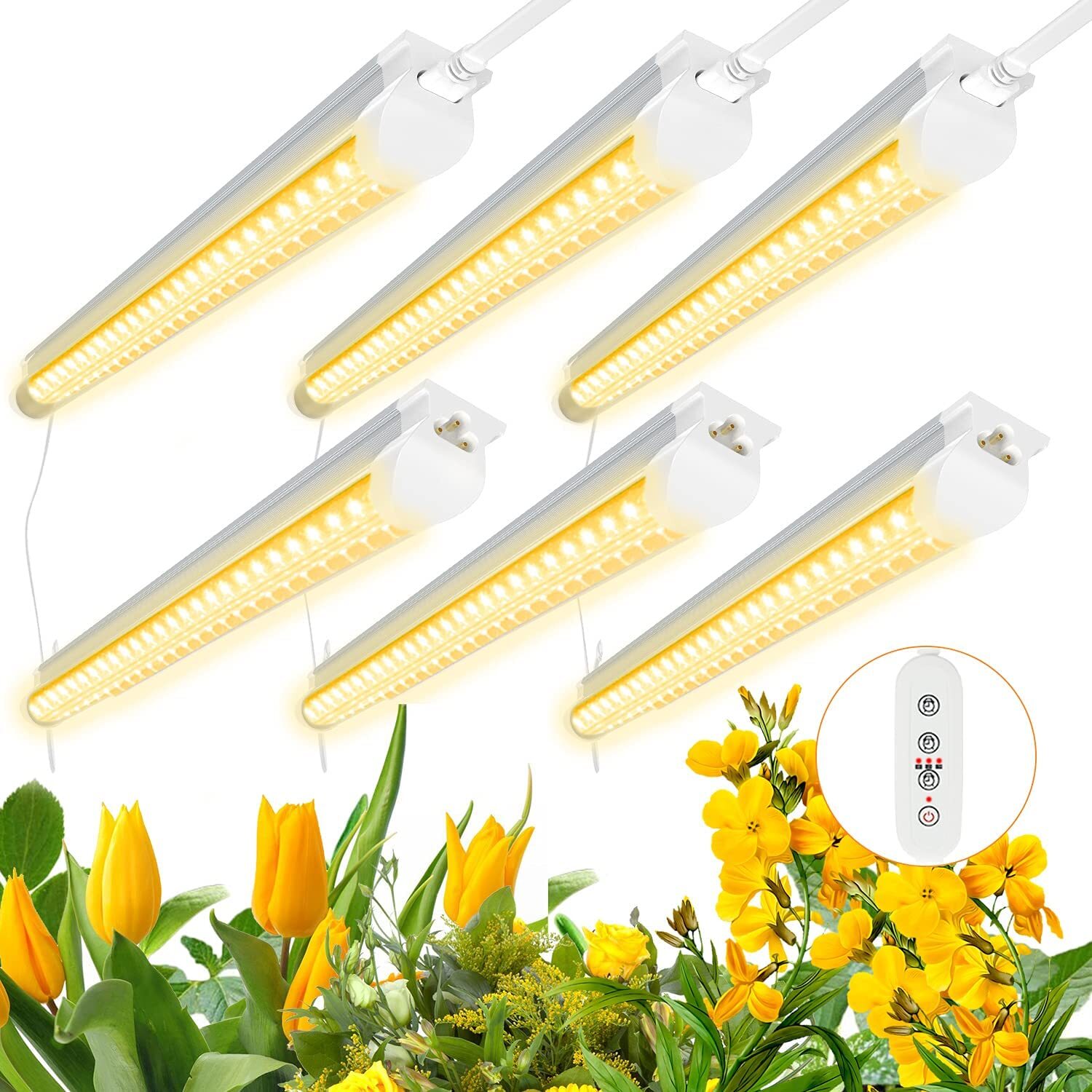 T8 4FT Grow Light for Indoor Plants Fixture 48''in LED Grow Lights Full Spectrum