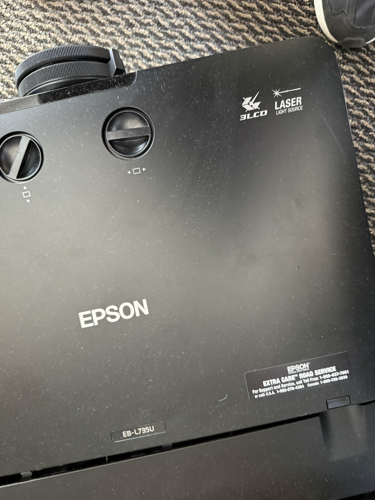 Epson EB-L735U 3LCD WUXGA 1920x1200 16:10 Black Projector HDMI USB