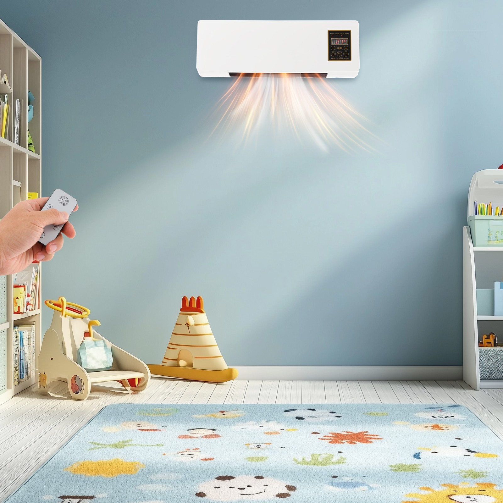 Wall-mounted Heating Machine Electric Heater With Remote Control For Indoor Room