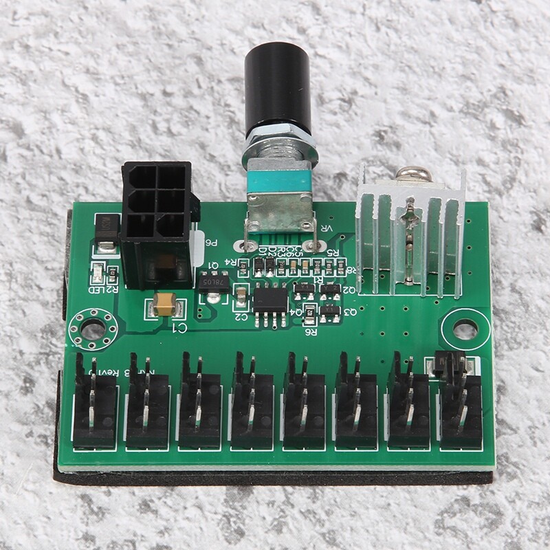Computer Case 12V Miner Fan Speed Controller 8-Channel Fan Hub PWM High-2299