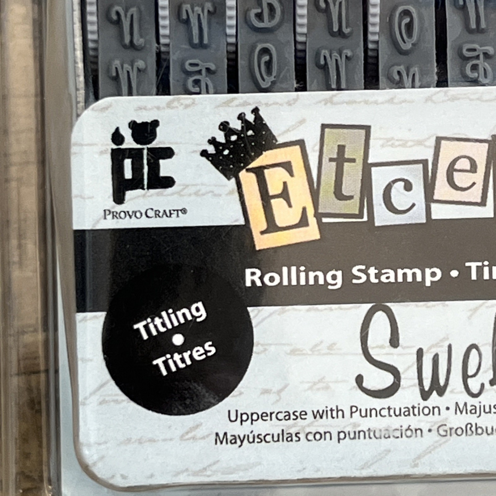 Provo Craft Etcetera Swell Rolling Stamp, 18 pt. Font Alphabetic