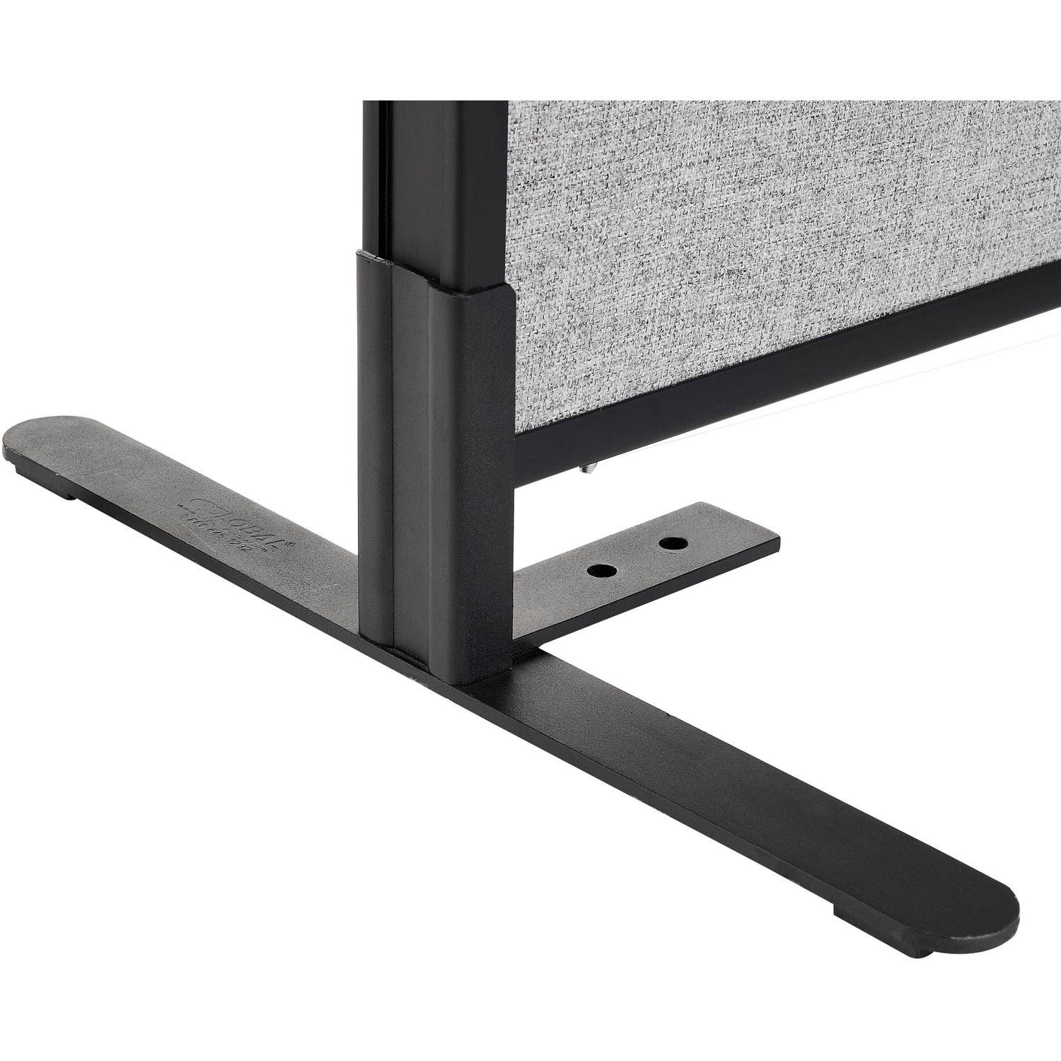48-1/4"W x 60"H Freestanding 2-Panel Corner Room Divider Gray
