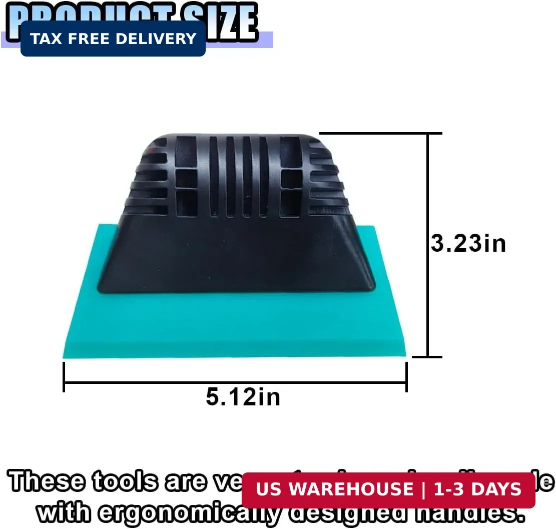 Small Squeegee, PPF Window Tint Squeegee, Rubber Non-Slip Handle Tint Squeegee,