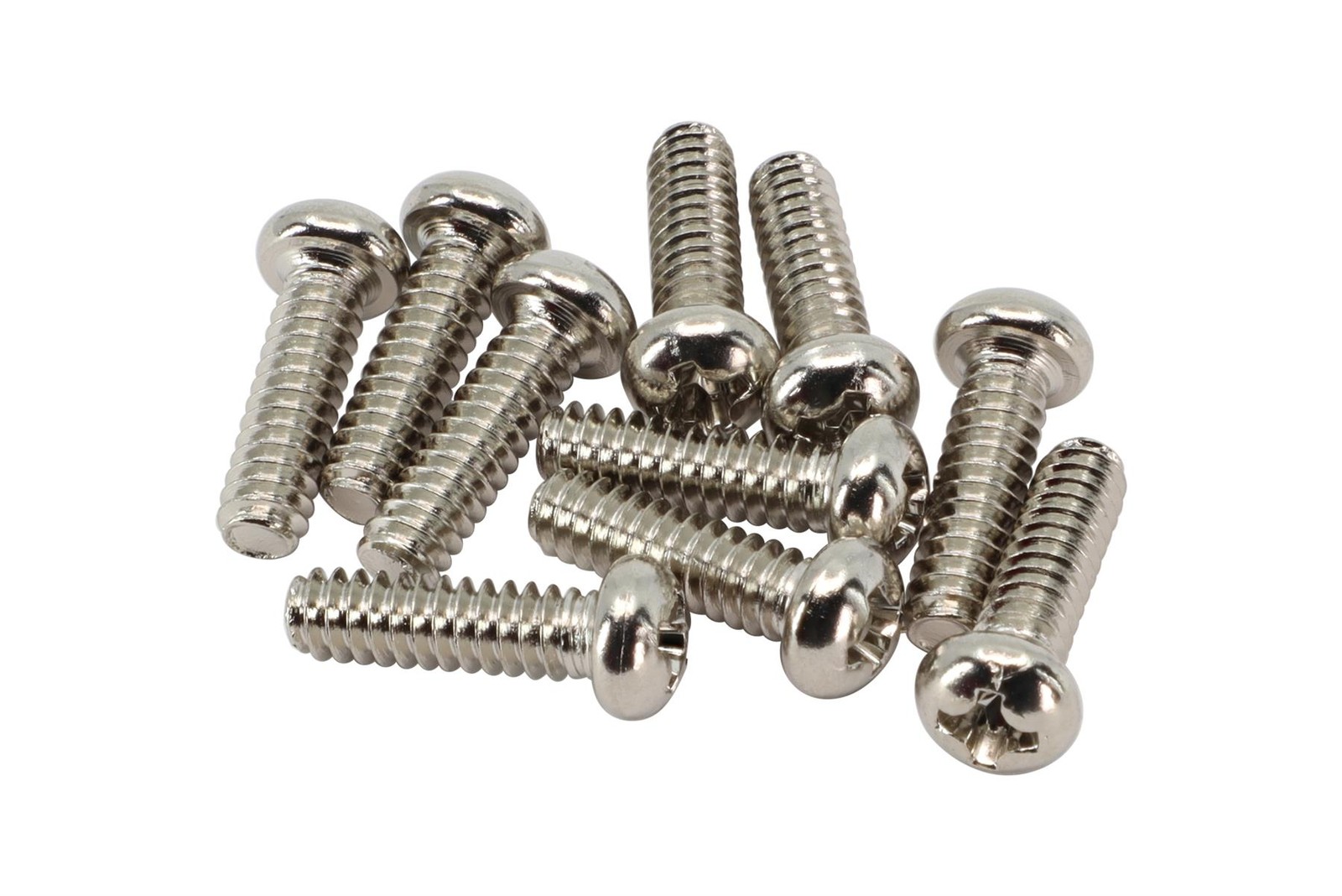 SAE 6-32 x 1/2" (12mm) Guitar Lever Switch Mounting Screw Round Head - Nickel
