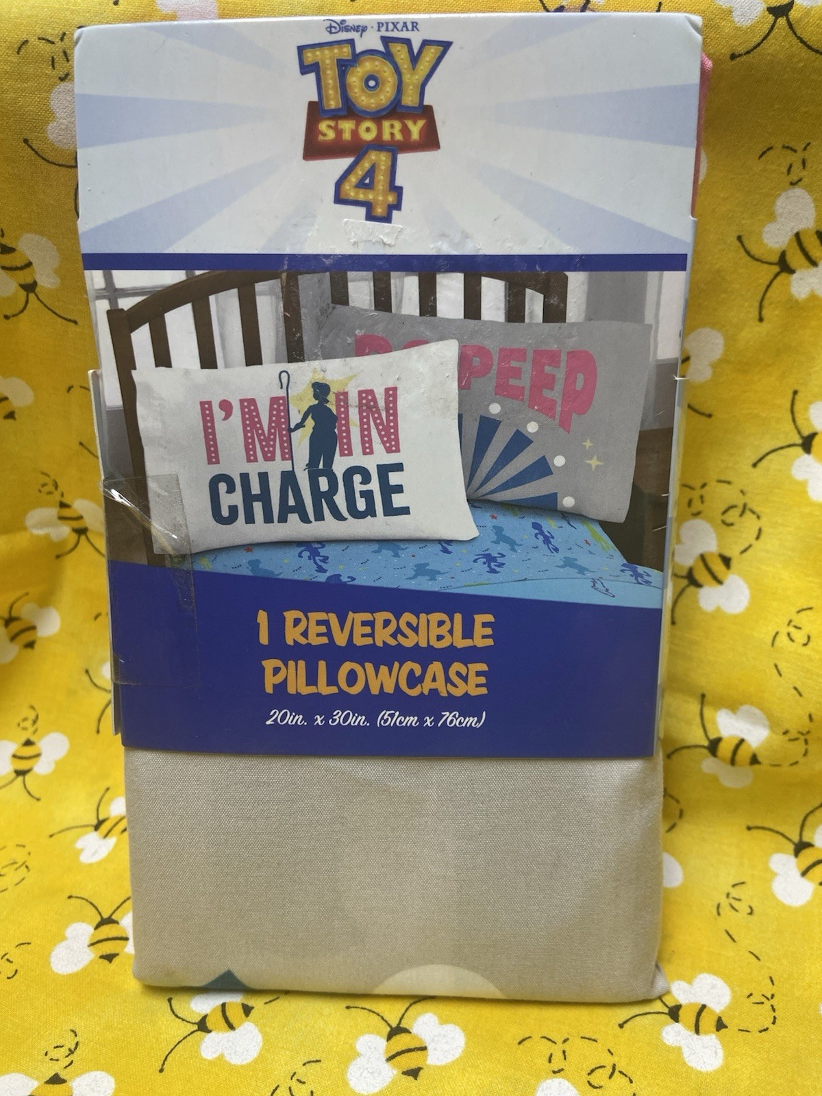 Disney Toy Story 4 I'm In Charge Reversible Pillow Case 20" x 30" New with Tags!