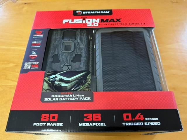 Stealth Cam Fusion Max 2.0 Cellular Game Camera W/ Solar Panel STC-FXWTX2SOLP