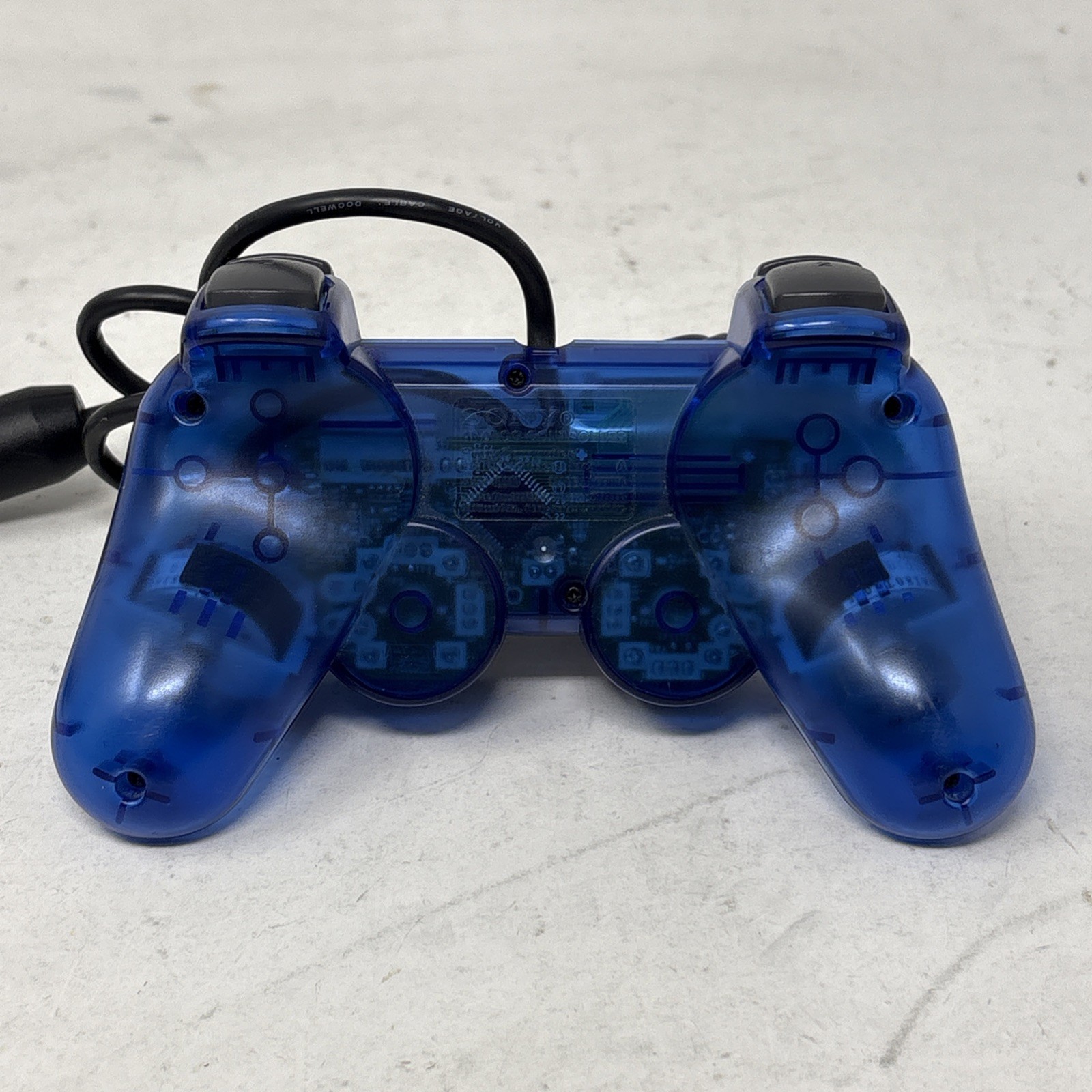 OEM Sony PlayStation 2 PS2 SCPH 10010 Dual Shock Ocean Blue Clear Controller b