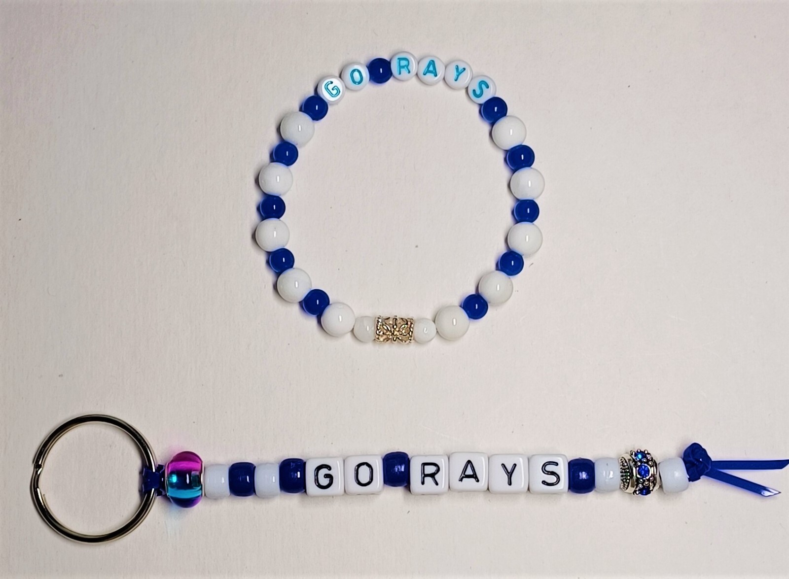 Go Rays Sports Bracelet and Key Ring-Luggage Tag-Backpack Tag
