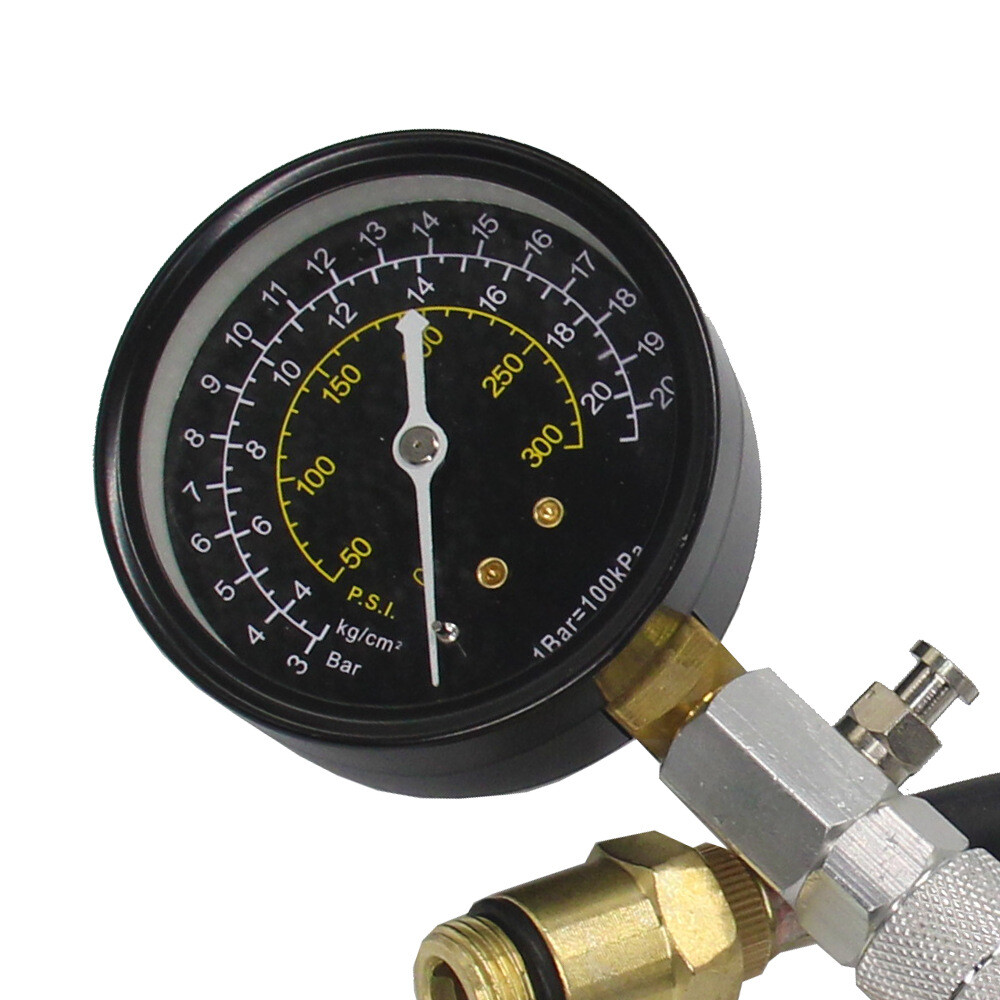 Car Engine Compression Tester Tool Testing Gauge Gage Check Test Tool Kit