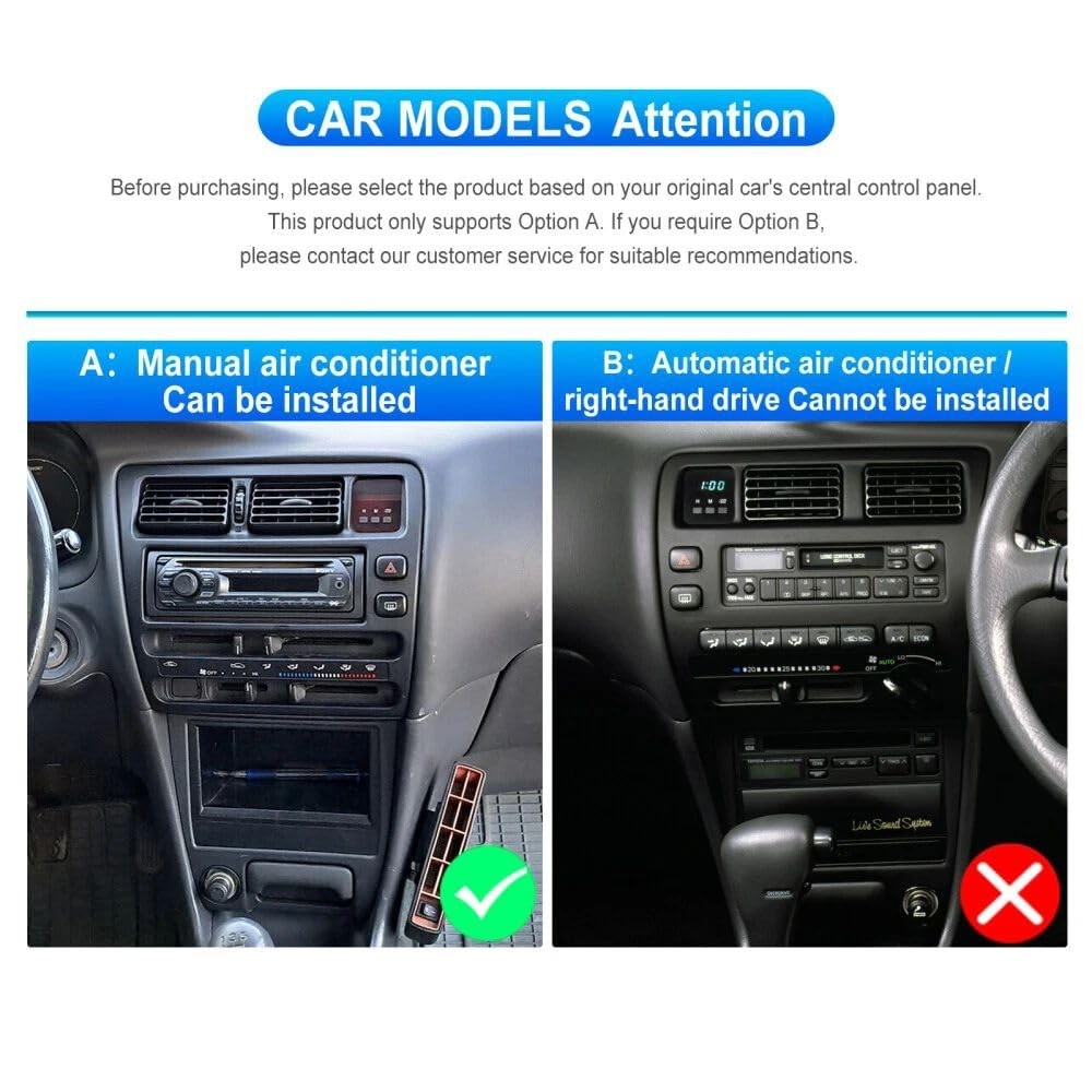 Corolla 1991-1997 9in Android 14 Double Din Radio Wireless Carplay Auto 2+32G