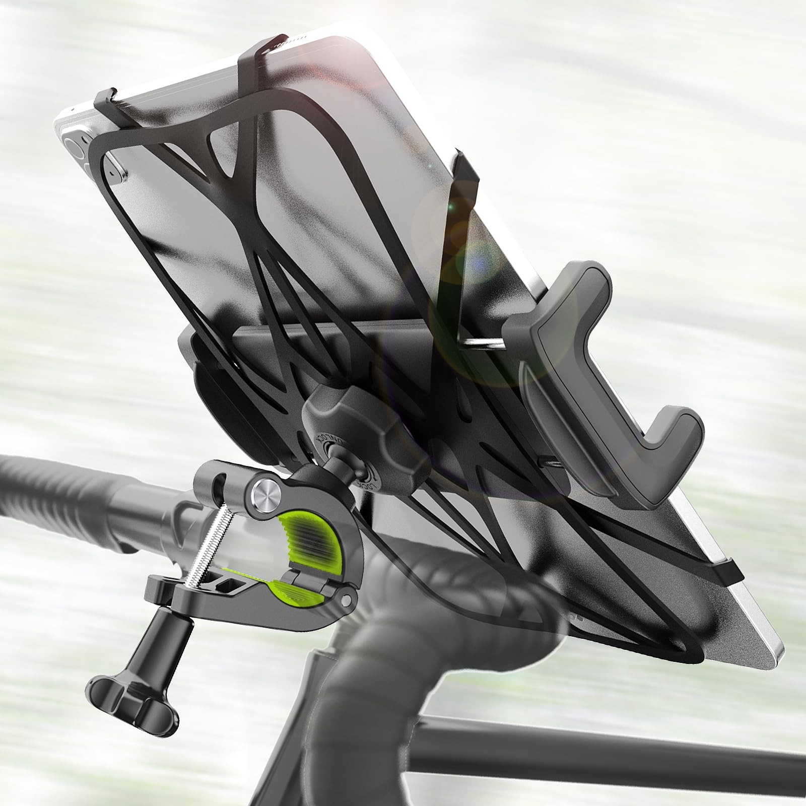 Wukanleng Motorcycle Phone Tablet Mount for 3/4"-11/4" Large, Black