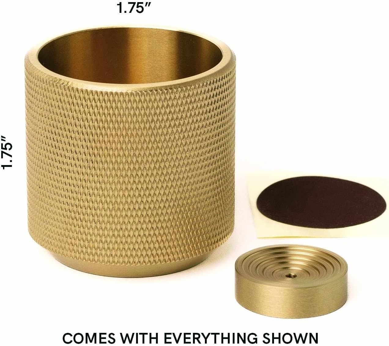 Match Holder with Striker - Bonus Incense - 100% Solid Brass Gold