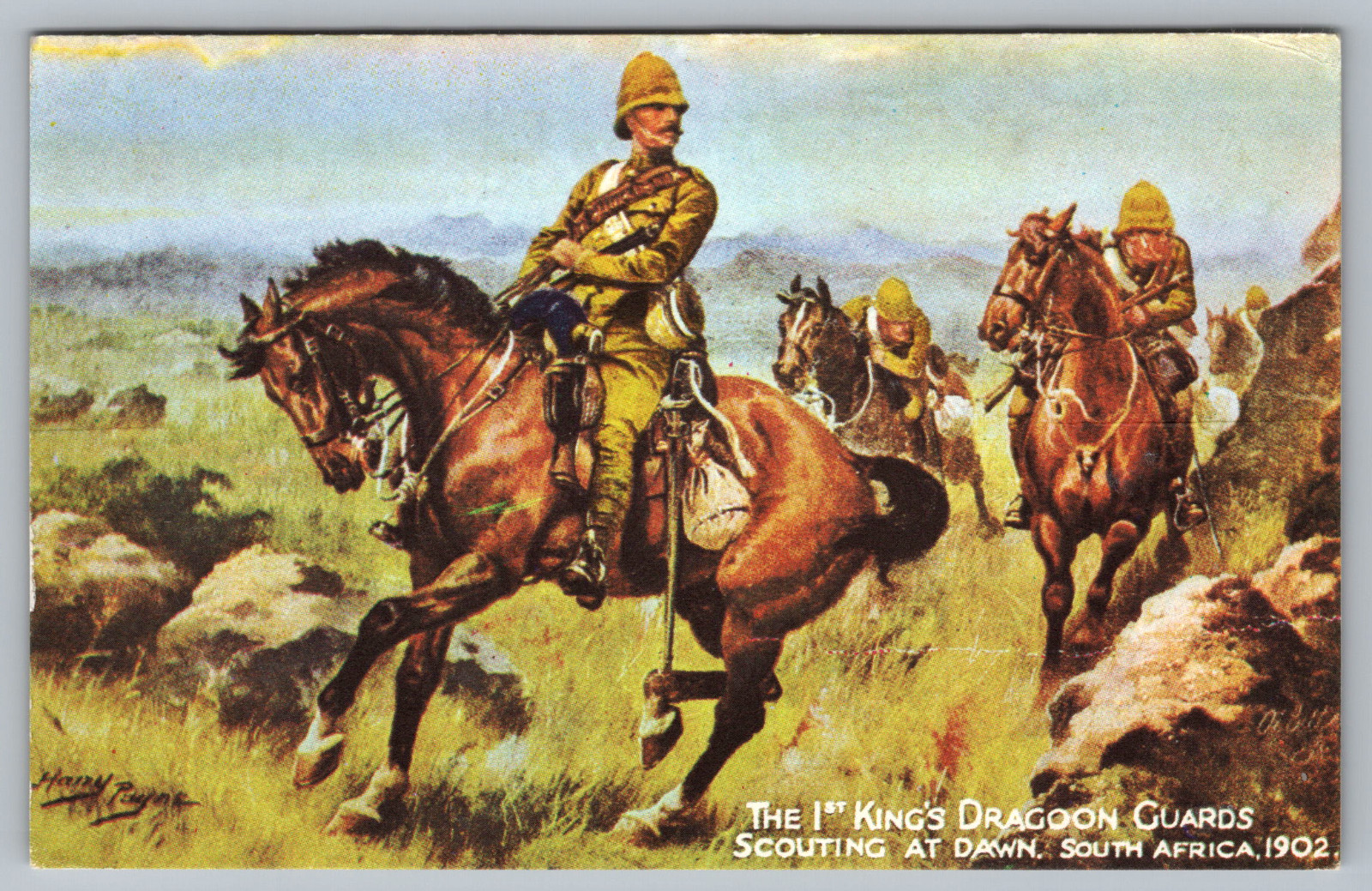 Second Boer War, British Cavalry Troops Scouting in South Africa Postcard
