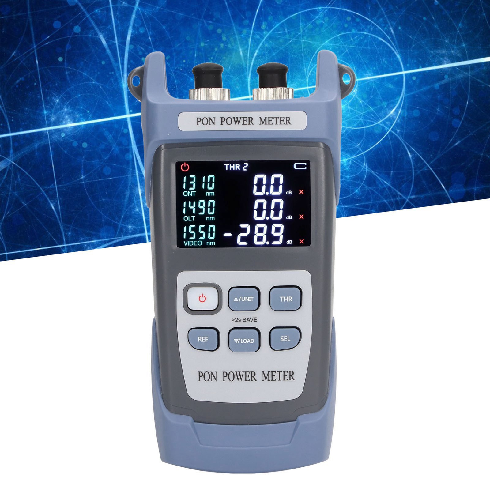 Digital Optical Fiber Power Meter Portable Data Storage Optic Cable Tester For E