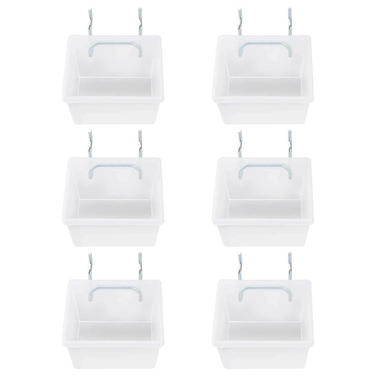 6 Pack Pegboard Clear Bins, Pegboard Bins Hooks, DIY Pegboard Accessories,6950