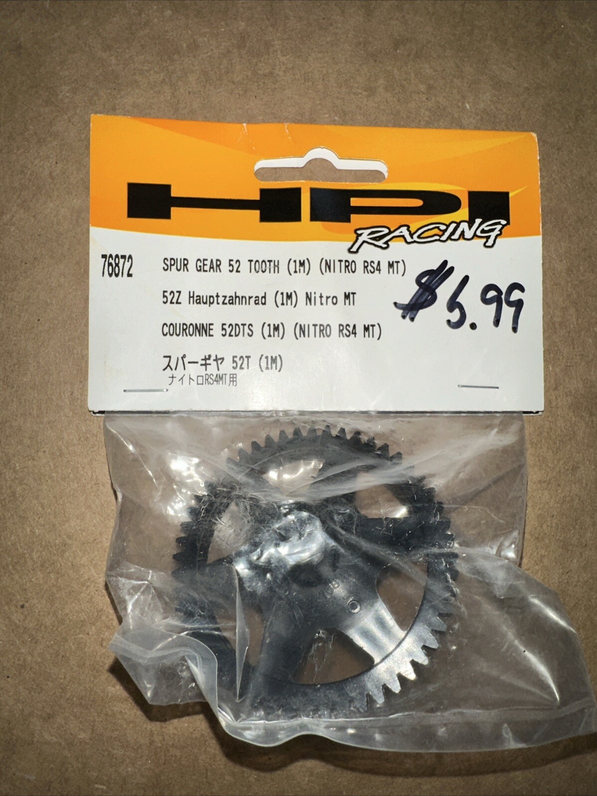 RC HPI Racing 76872 Nitro RS4 MT 52 Tooth 32 Pitch Spur Gear Plastic Black (1)