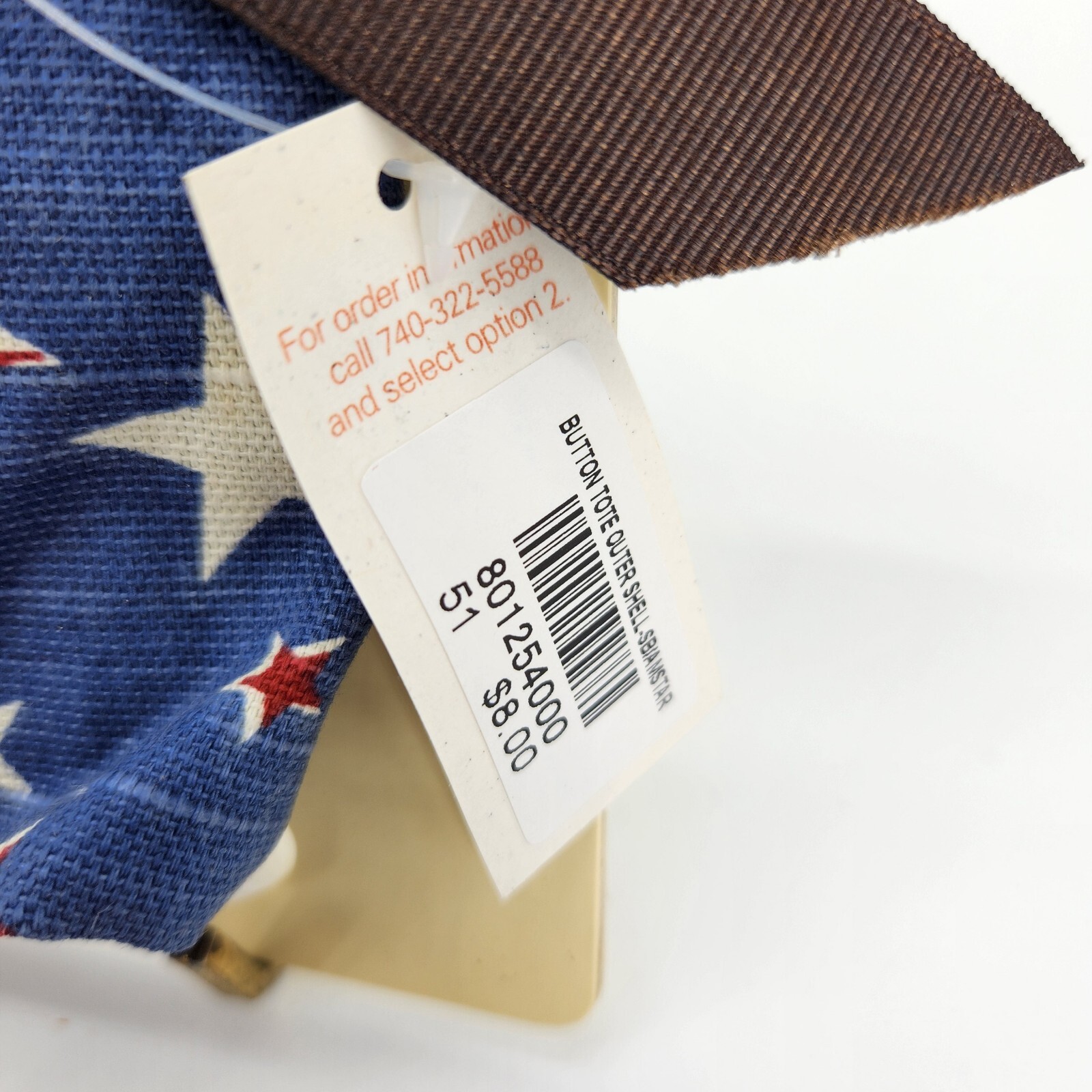 Longaberger 3 In 1 Tote Reversible Button Outer Shell Liner Stars Stripes • New
