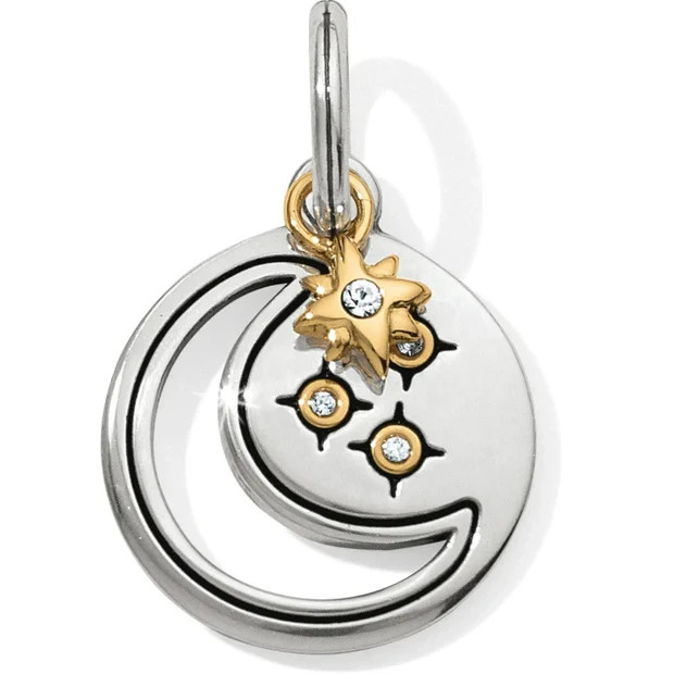 •	Brighton Shadow shine Moon Two-Tone Amulet/Charm JC4102-NWOT